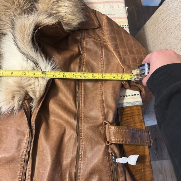 Scully Womens Brown Polyester Faux Fur Jacket - Picture 9 of 11